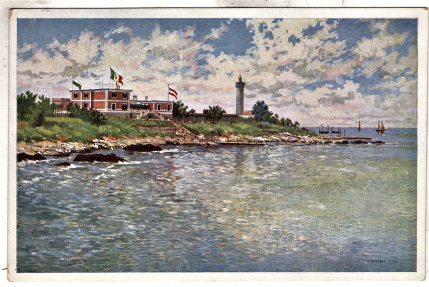 Cartolina antica Ospizio marino Salvatore an der Adria Croazia