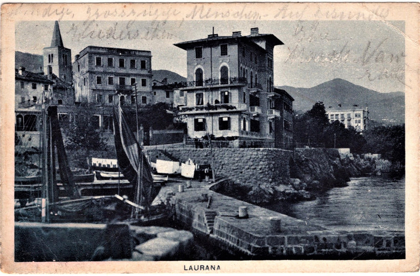 Cartolina antica Laurana Croazia