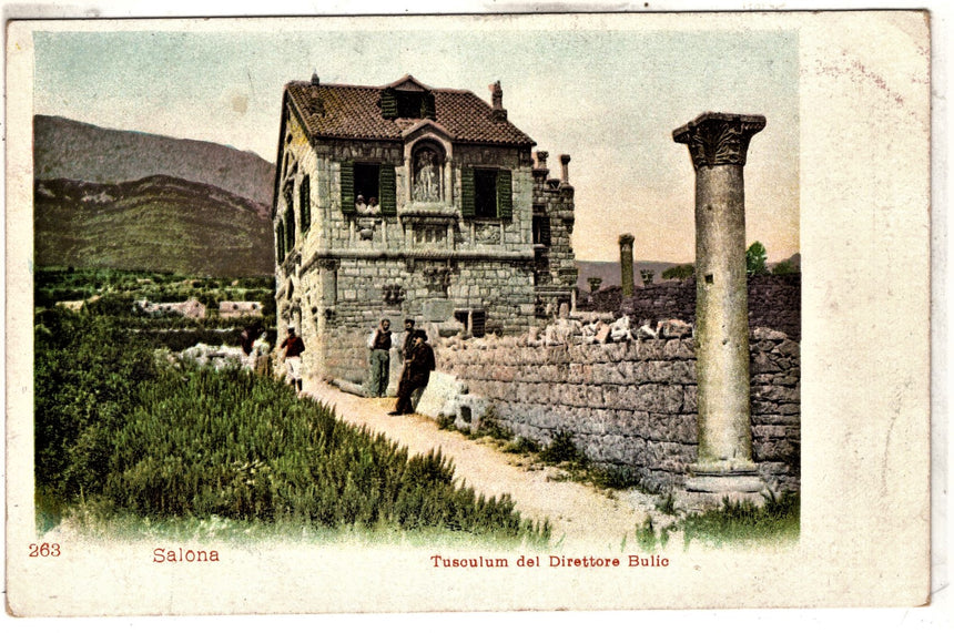 Cartolina antica salona tusculum der direttore Bulic Croazia