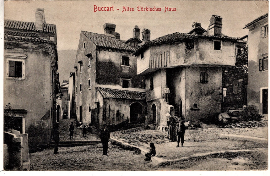Cartolina antica Buccari altes Turkisches haus Croazia