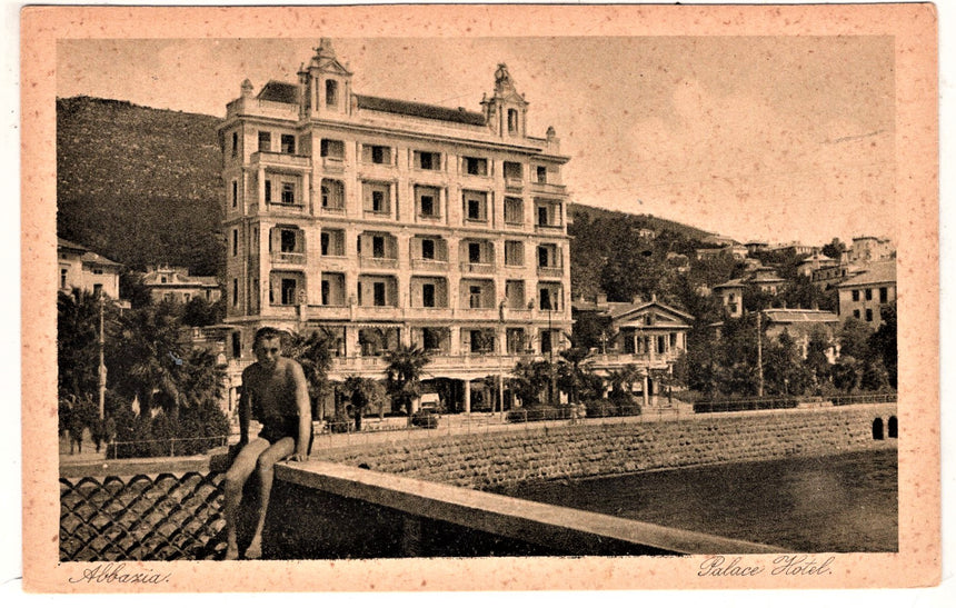 Cartolina antica Abbazia Palace hotel Croazia