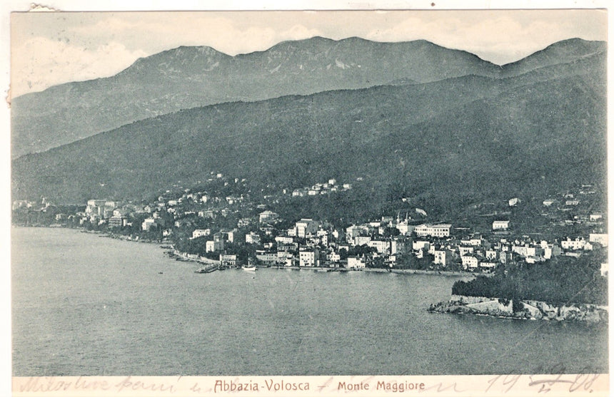 Cartolina antica Abbazia Volosca Monte Maggiore Croazia