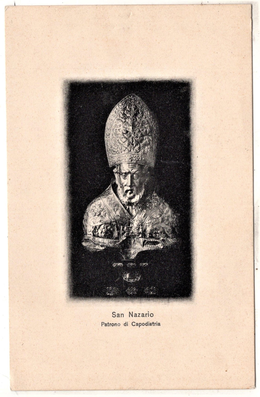 Cartolina antica Capodistria San Nazario patrono di Capodistria Croazia