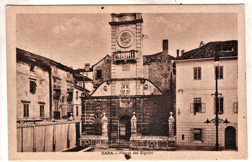 Cartolina antica Zara piazza dei Signori Croazia