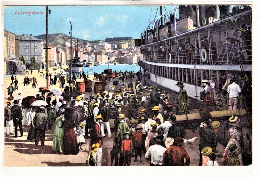 Cartolina antica Lussinpiccolo il porto