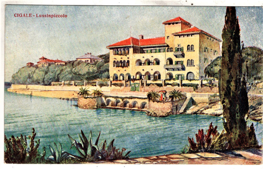 Cartolina antica Lussinpiccolo Cigale Istria Croazia