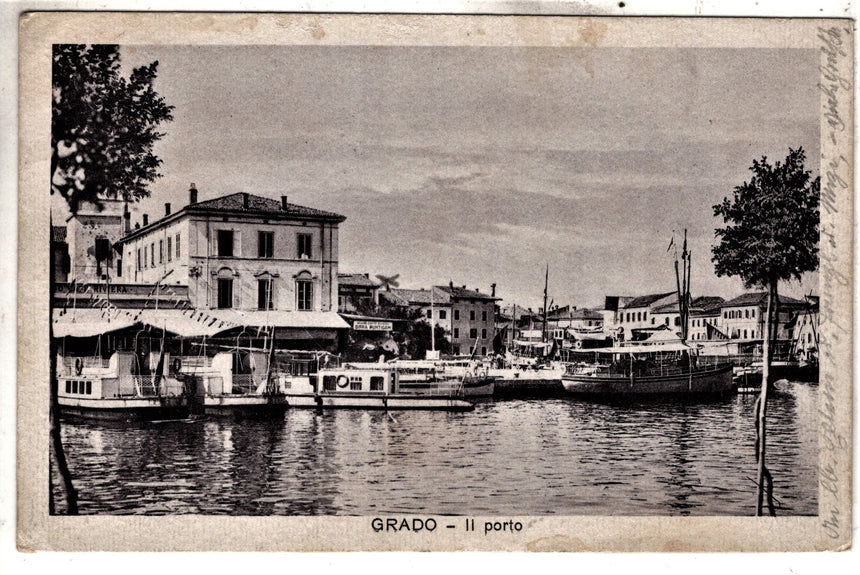 Cartolina antica Grado il porto