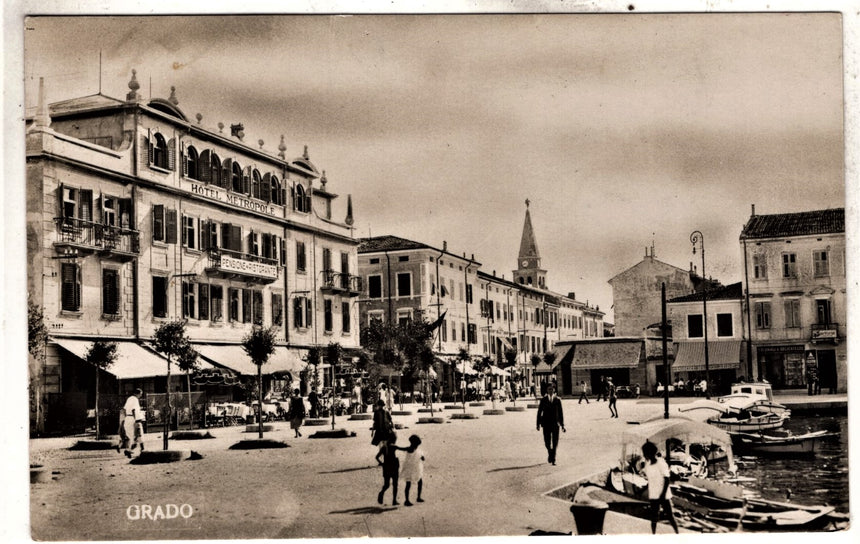 Cartolina antica Grado Hotel Metropole Croazia