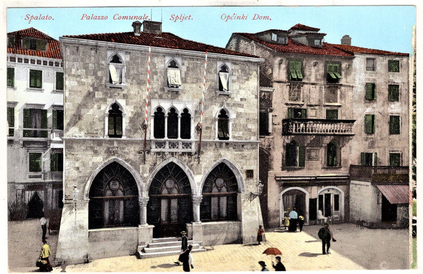 Cartolina antica Spalato palazzo Comunale Croazia