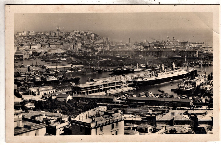 Cartolina antica Genova il porto