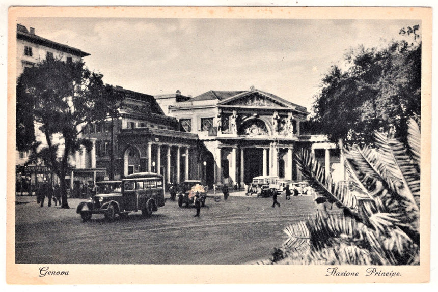 Cartolina antica Genova stzione Principe