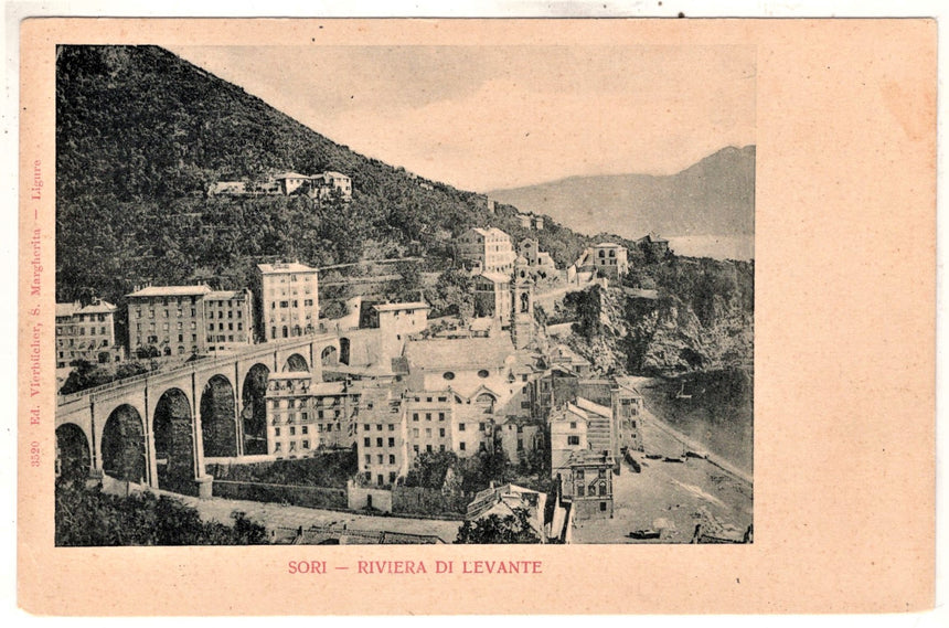 Cartolina antica Sori riviera di Levante