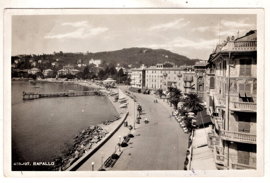 Cartolina antica Rapallo panorama