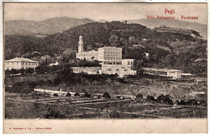 Cartolina antica Pegli villa Pallavicini