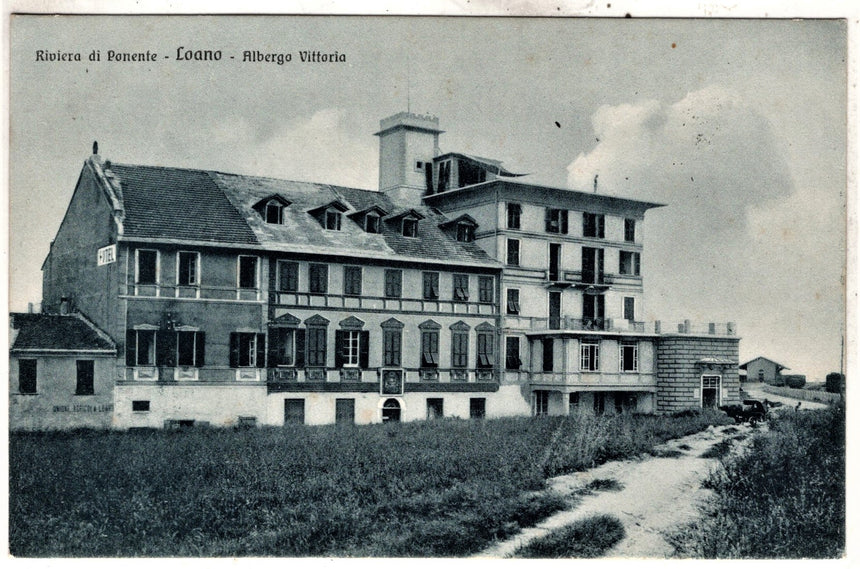 Cartolina antica Loano albergo Vittoria