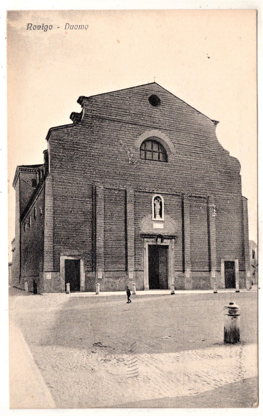 Cartolina antica Rovigo il Duomo sped. A Vienna