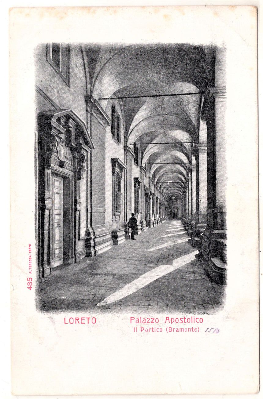 Cartolina antica Loreto palazzo Apostolico