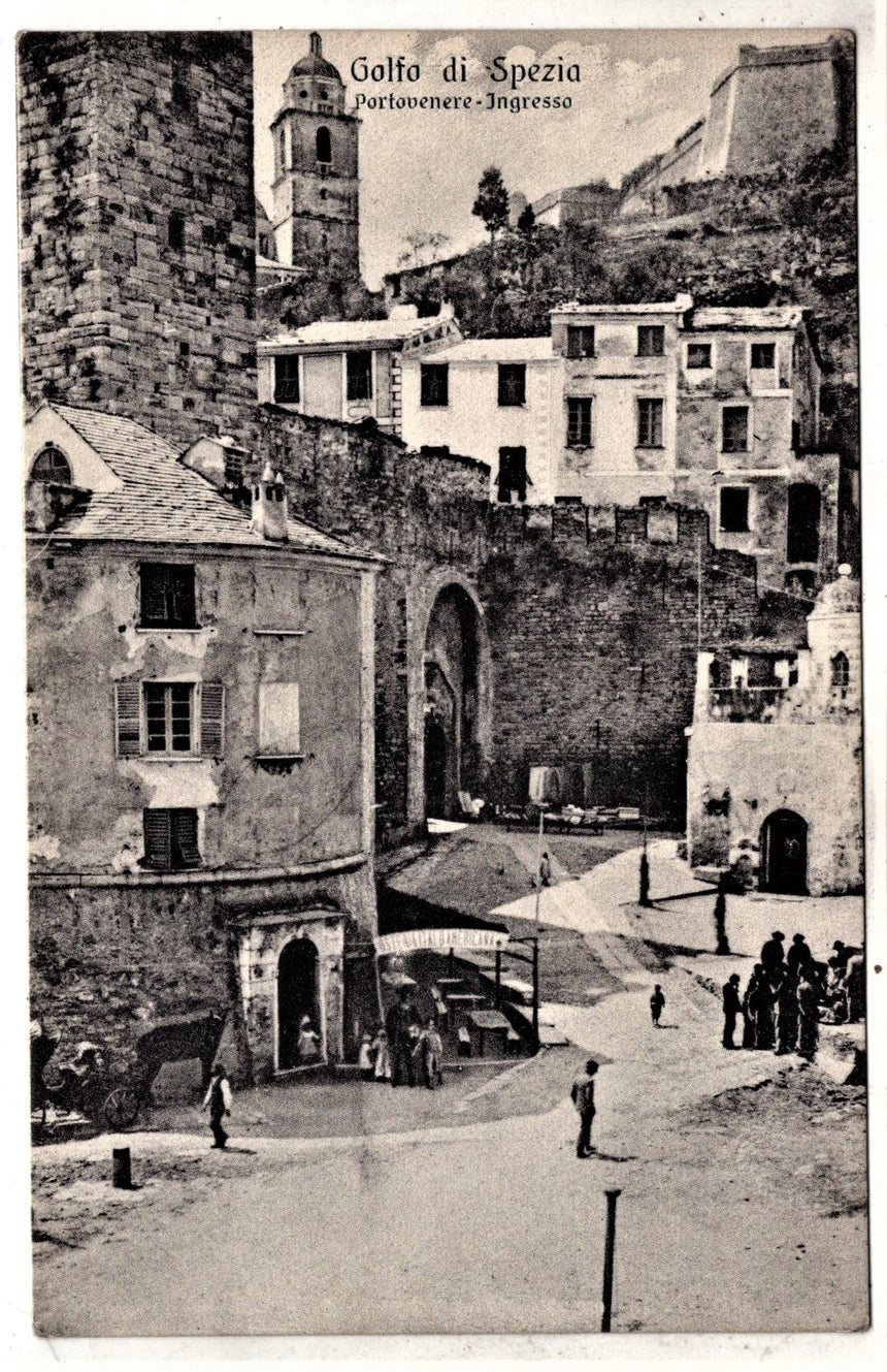 Cartolina antica Portovenere ingresso Golfo di Spezia