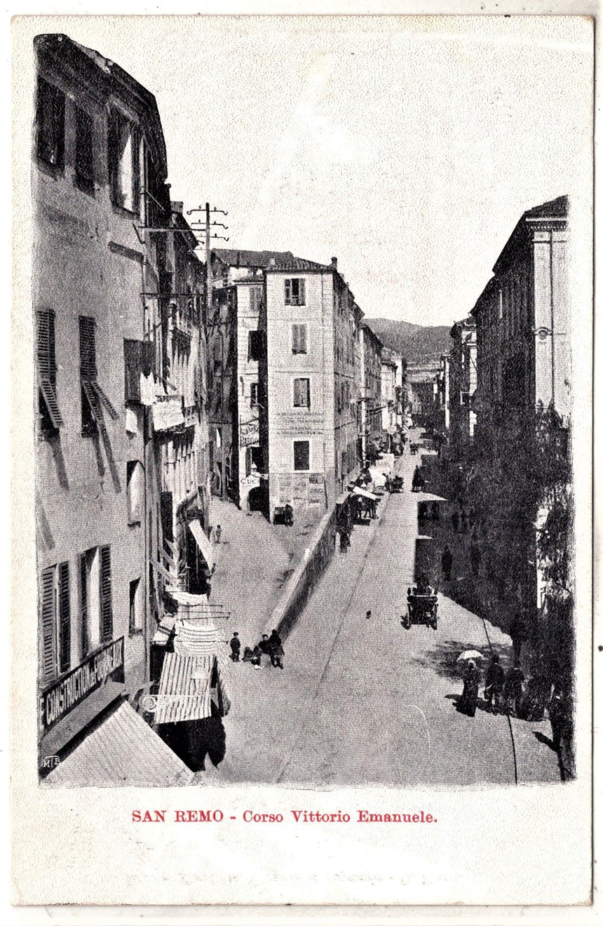 Cartolina antica San Remo corso Vittorio Emanuele