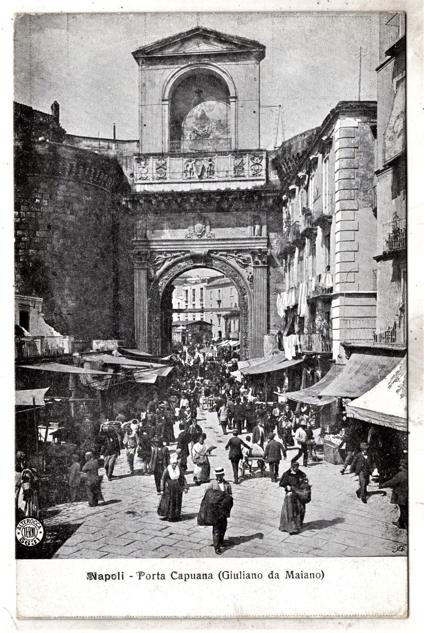 Cartolina antica Napoli Porta Capuana