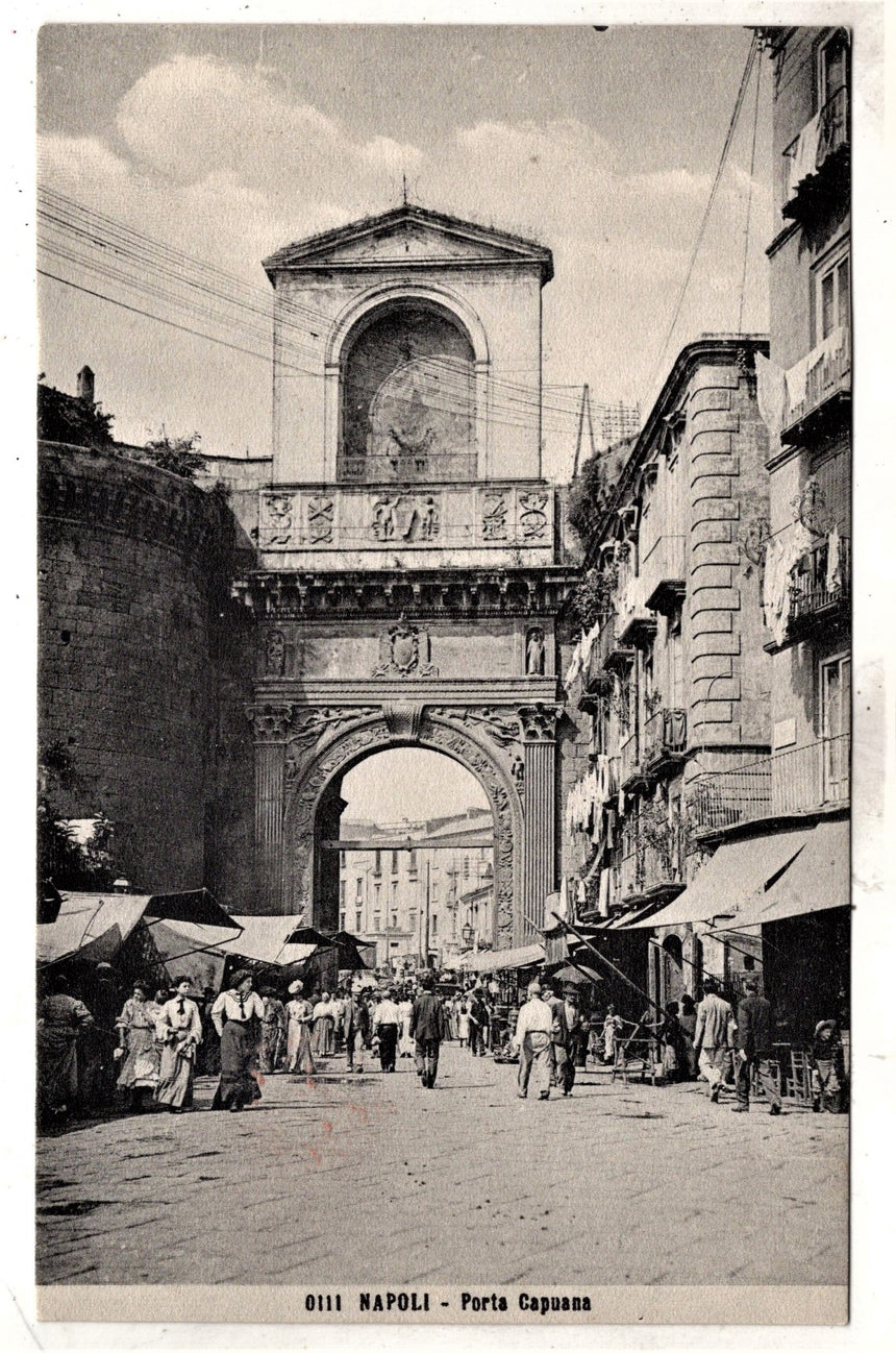 Cartolina antica Napoli Porta Capuana