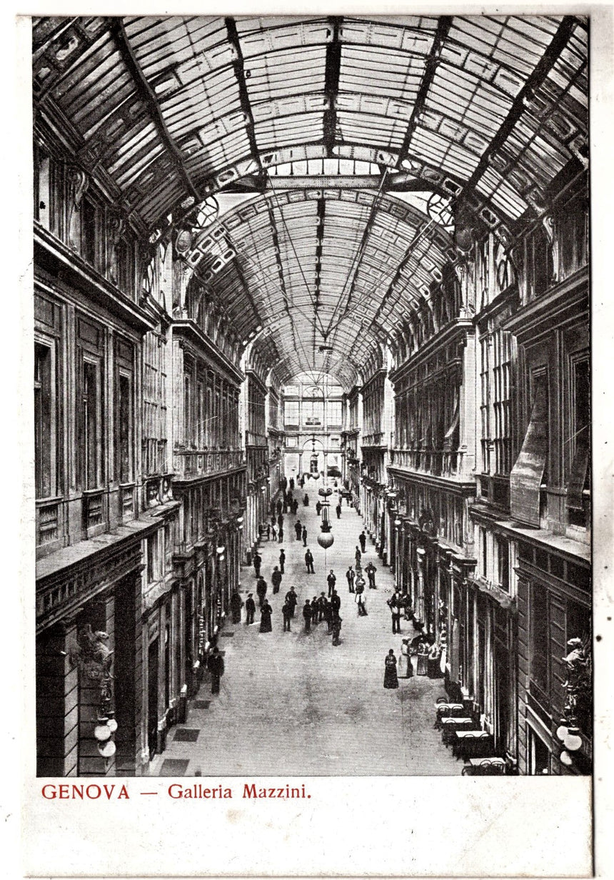 Cartolina antica Milano galleria Mazzini