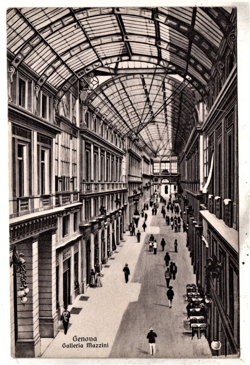 Cartolina antica Milano galleria Mazzini