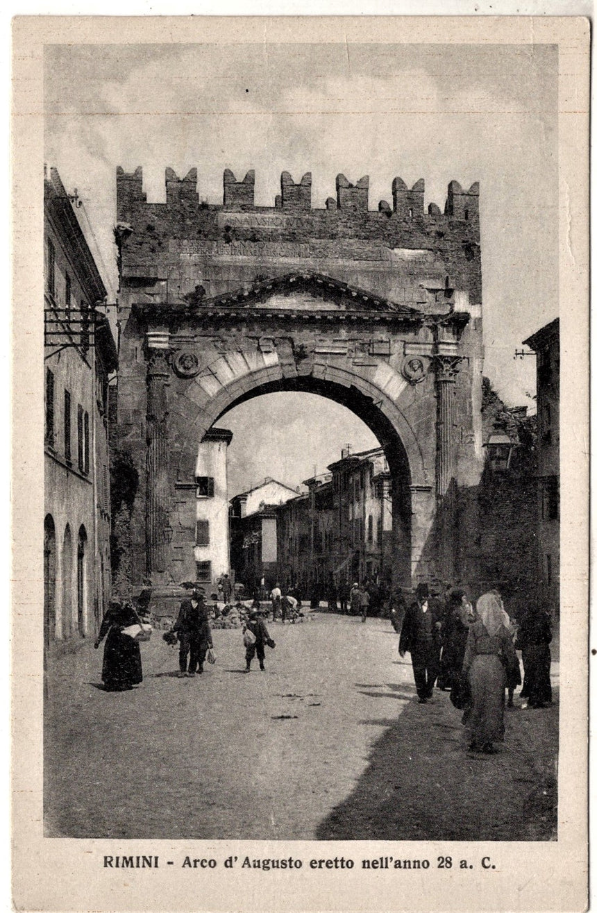 Cartolina antica Rimini Arco d Augusto