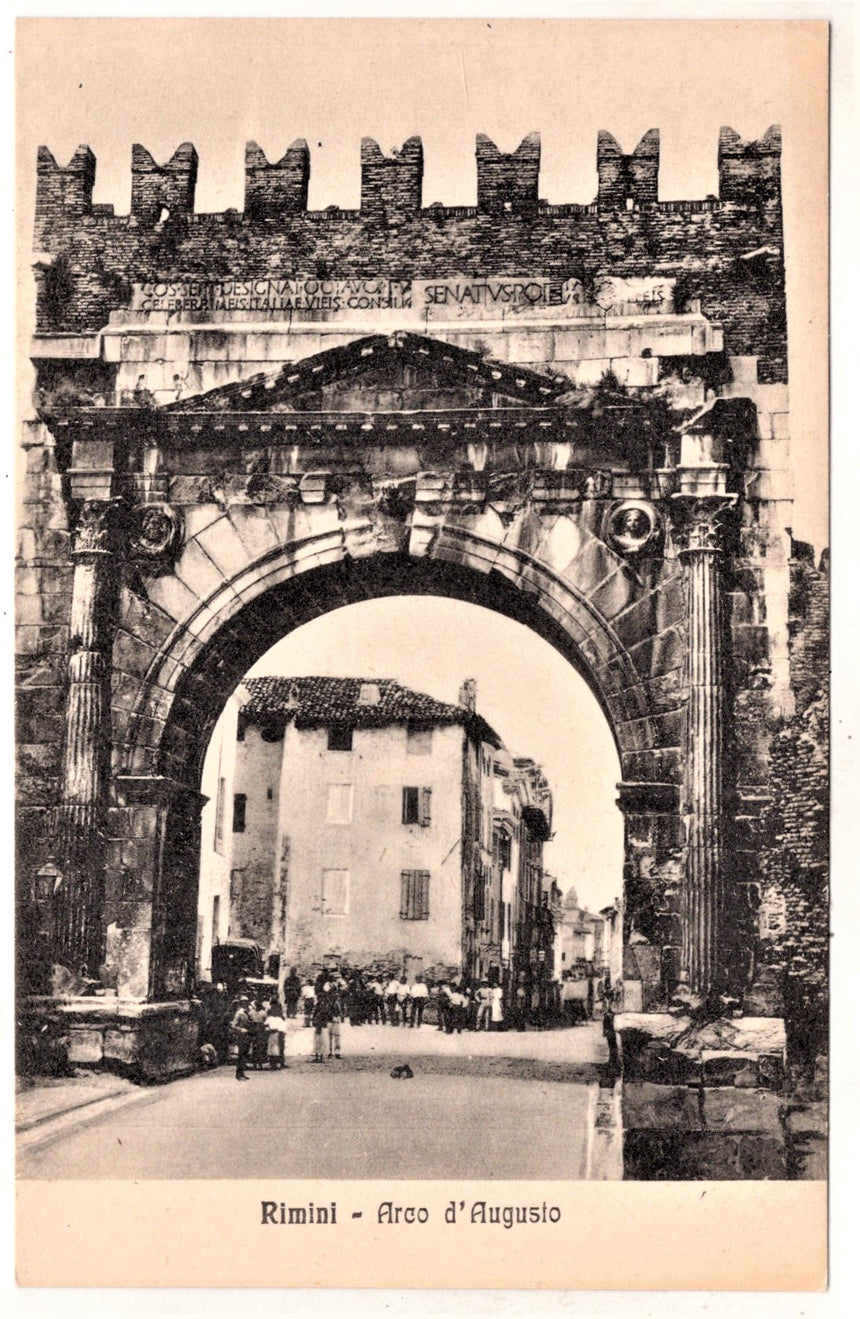 Cartolina antica Rimini Arco d Augusto