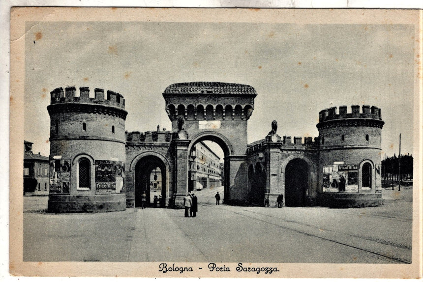 Cartolina antica Bologna porta Saragozza