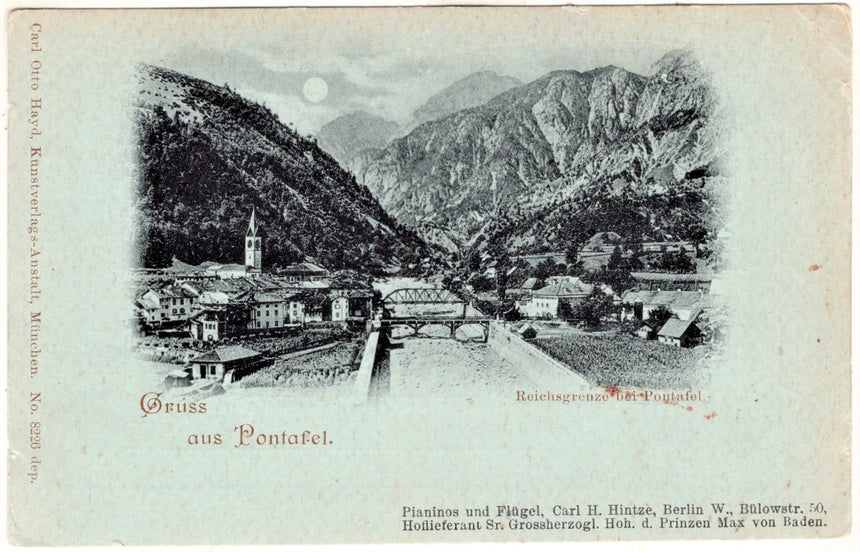 Cartolina antica Pontebba Gruss aus Pontafel