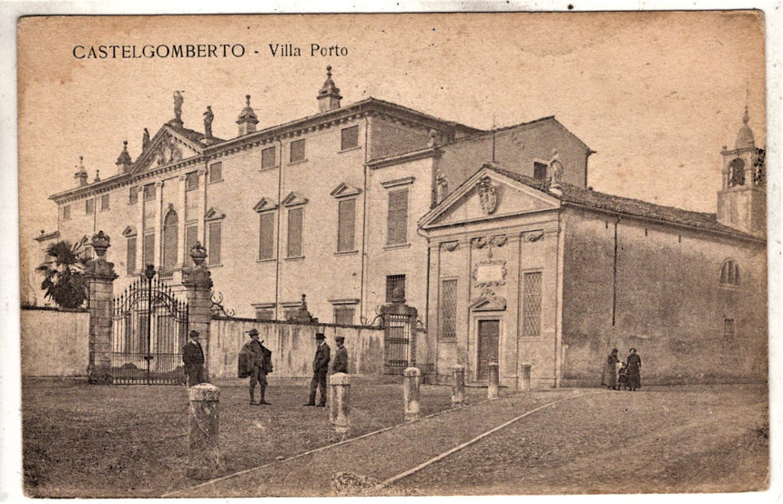 Cartolina antica Castelgomberto villa Porto Vicenza