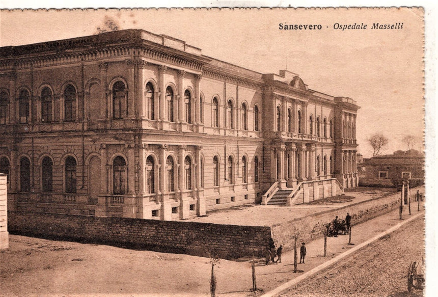 Cartolina antica Sansevero Ospedale Masselli Foggia