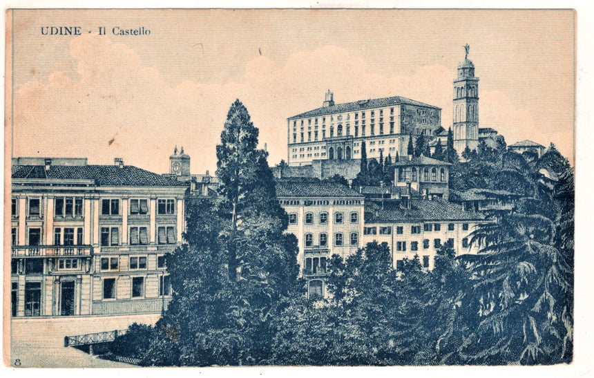 Cartolina antica Udine il Castello