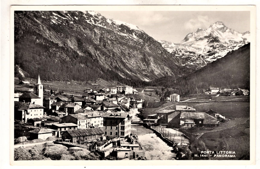 Cartolina antica Porta Littoria La Thuille valle Aosta