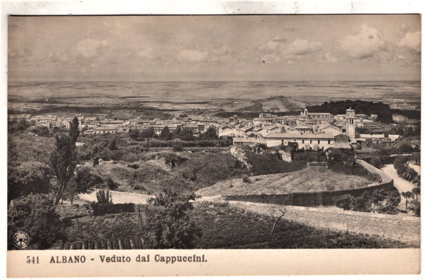 Cartolina antica Albano veduta dai Cappuccini foto N.P.G.