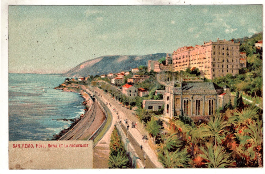 Cartolina antica san Remo Hotel Royal