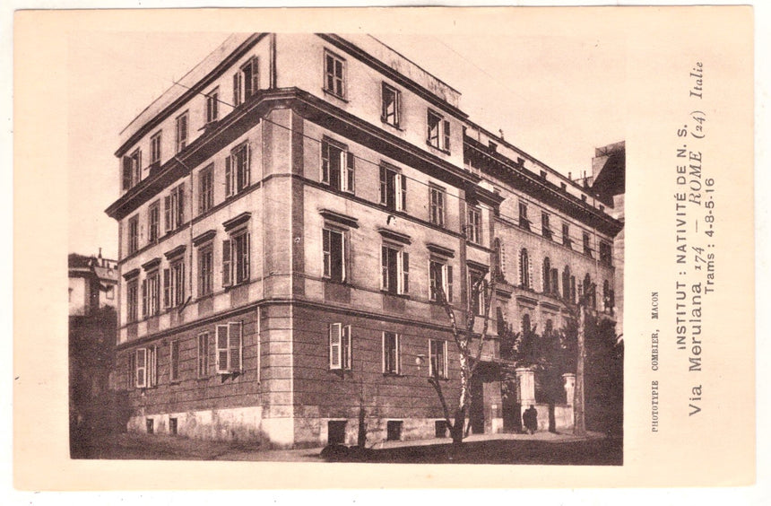 Cartolina antica Roma Istituto nativitè de N.S. via Marulana