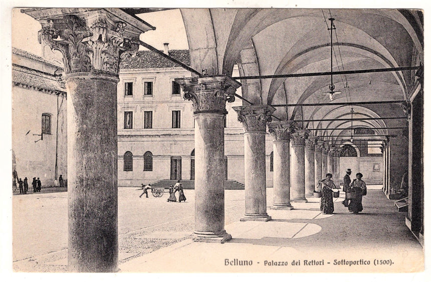 Cartolina antica Belluno palazzo Rettori