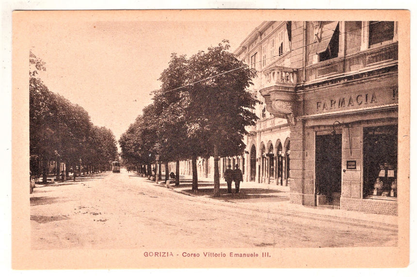 Cartolina antica Gorizia Corso V. Emanuele IIII