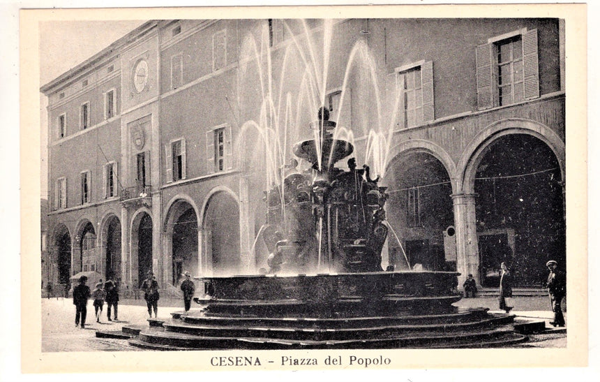 Cartolina antica Cesena Piazza del popolo