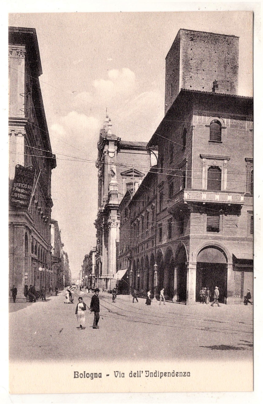 Cartolina antica Bologna via dell Indipendenza