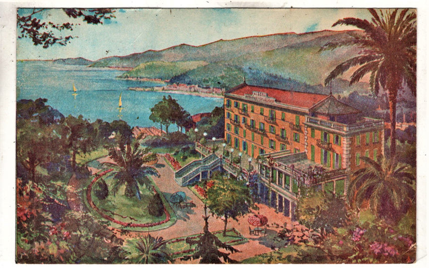 Cartolina antica Santa Margherita Ligure Genova Hotel Metropole