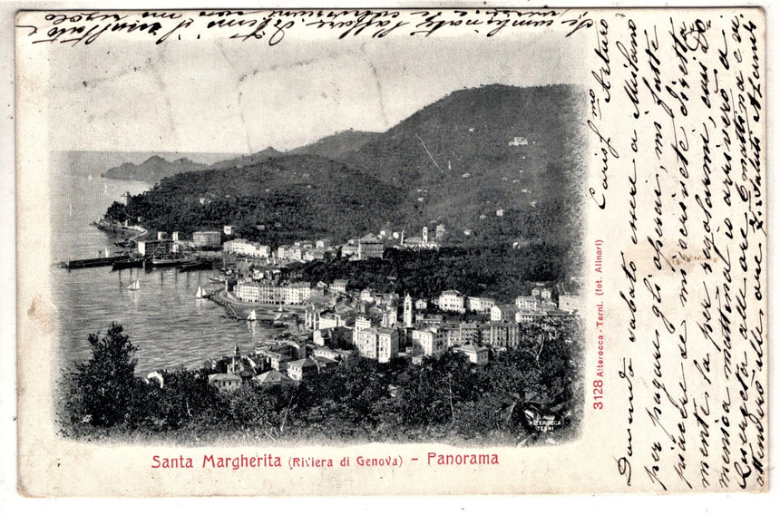 Cartolina antica Santa Margherita Ligure panorama