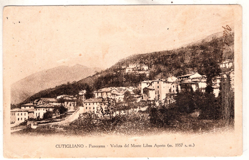 Cartolina antica Cutigliano veduta dal Monte Libro Aperto  Pistoia