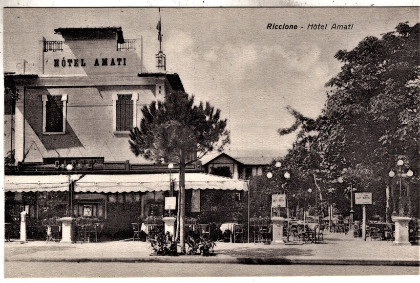 Cartolina antica Riccione Hotel Amati