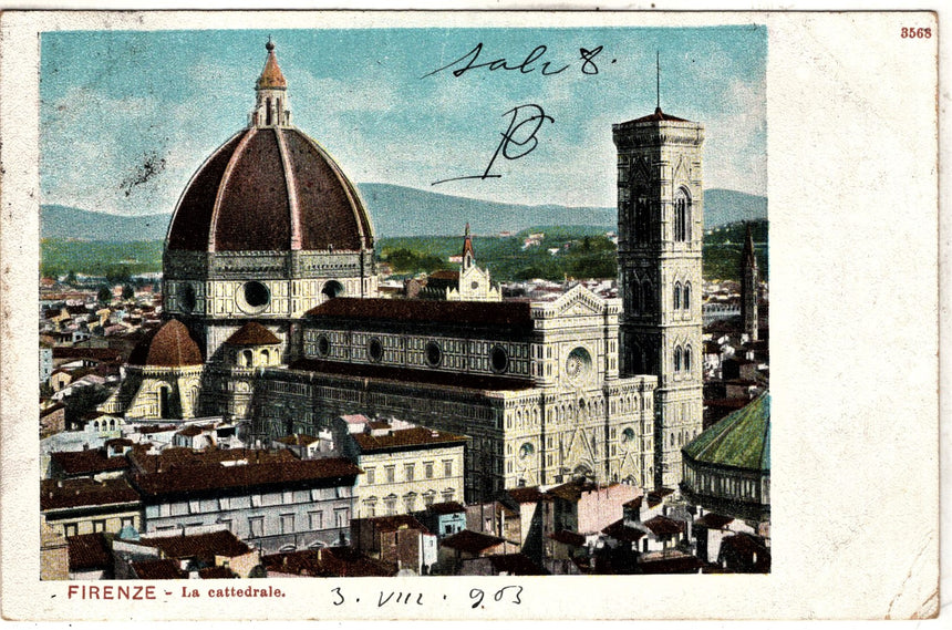 Cartolina antica Firenze la Cattedrale