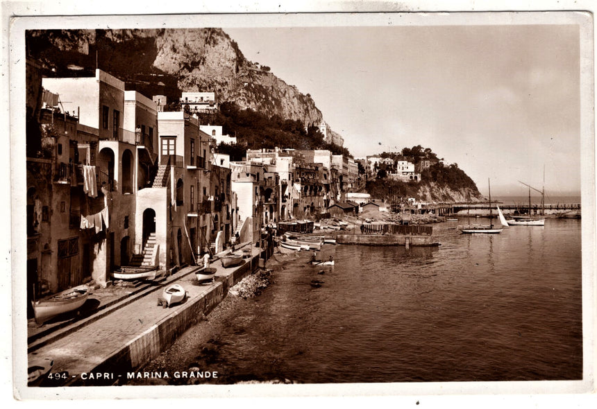 Cartolina antica Capri marina Grande sped. In Germania