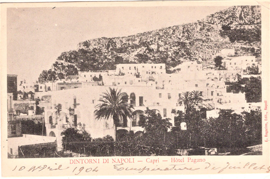 Cartolina antica Capri Hotel Pagano