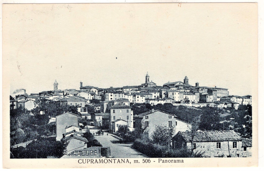 Cartolina antica Cupramontana panorama